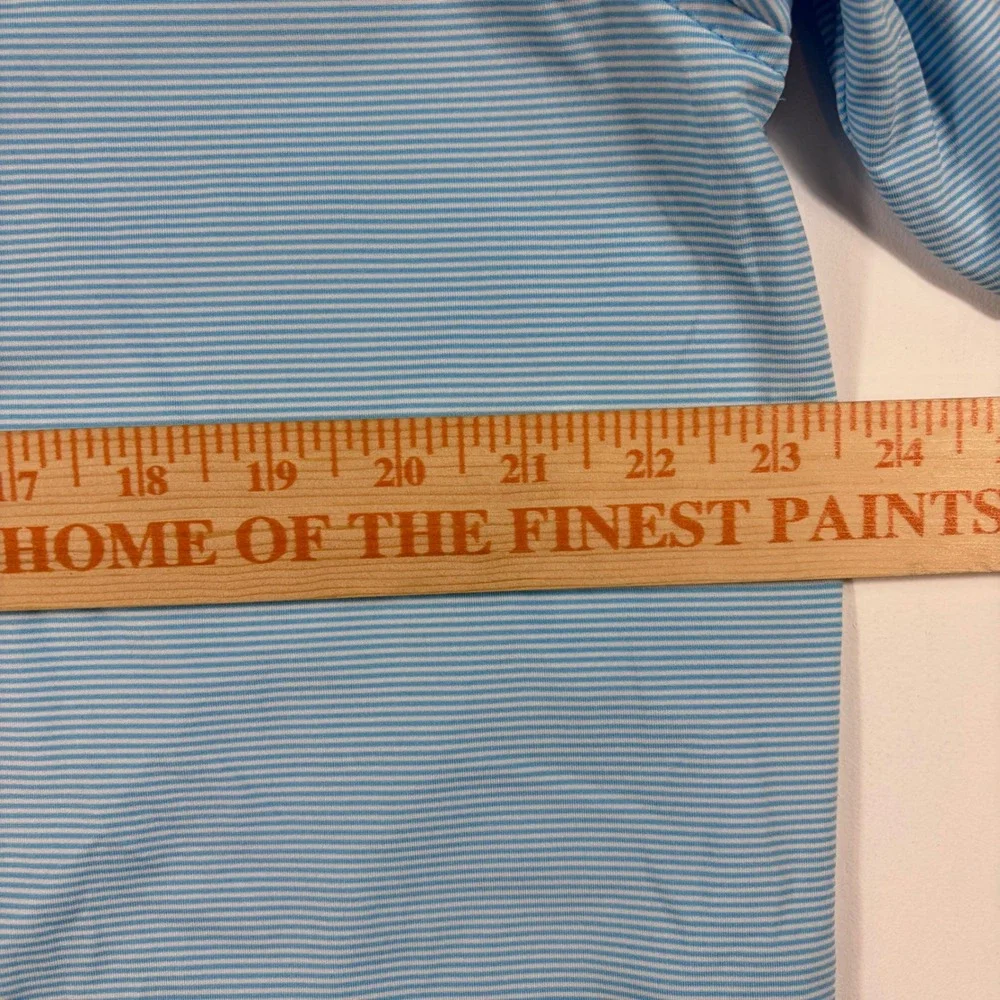 Peter Millar Summer Comfort Polo Mens Large Striped Blue Butterfield Country